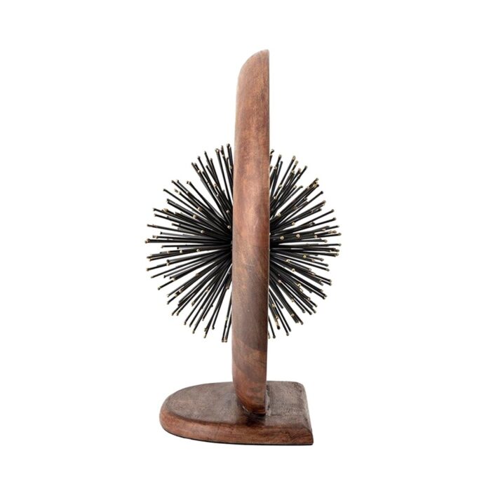 Abstract Decorative Mango Wood Sculpture - 17" x 5" x 13" - Image 2