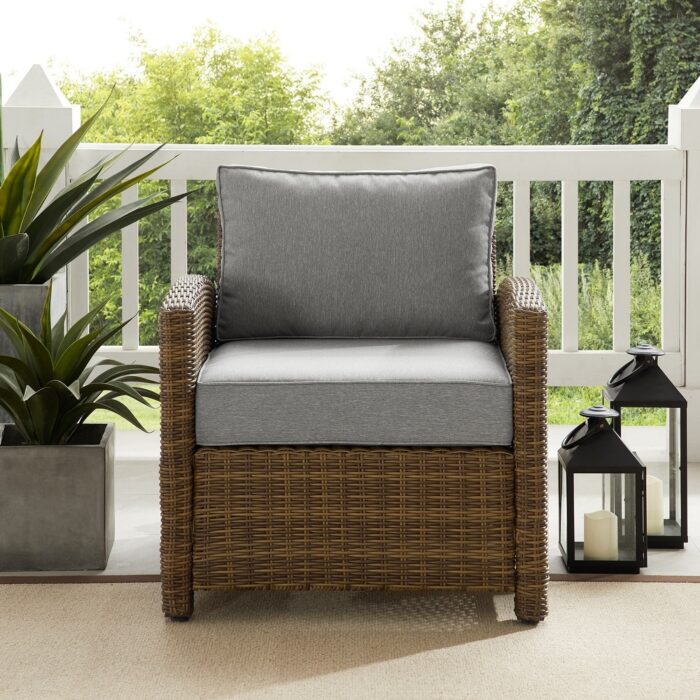 Crosley Bradenton Outdoor Wicker Armchair - 30.5 "W x 35 "D x 32.5 "H - Image 2
