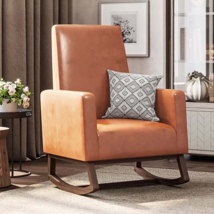BELLEZE Felix Modern Rocking Chair, Nursery Glider Rocker