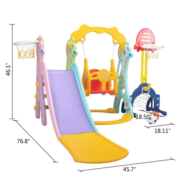5 in 1 Slide and Swing Playing Set - Image 2