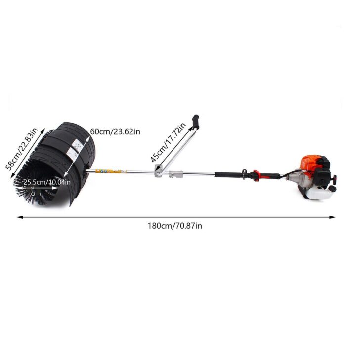 52CC Gas Power Handheld Artificial Grass Snow Clean Sweeper - Image 2