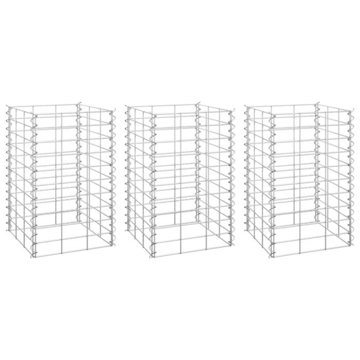 vidaXL Gabion Wall Gabion Retaining Wall Gabion Basket Cage Heavy Duty Metal - Image 2
