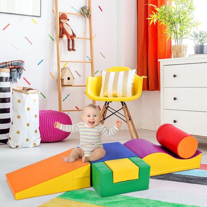 6 in 1 Soft Climb and Crawl Foam Playset , Soft Play Equipment Climb and Crawl Playground - Image 2