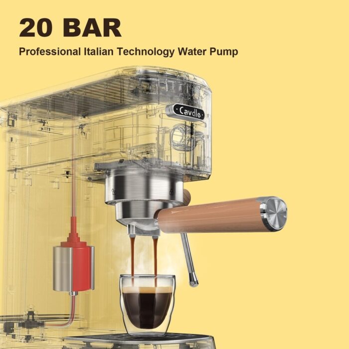 Professional Espresso Maker with Milk Frother Steam Wand - Image 2