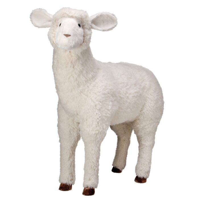 Display Furry Easter Lamb 27.5"L - Image 2