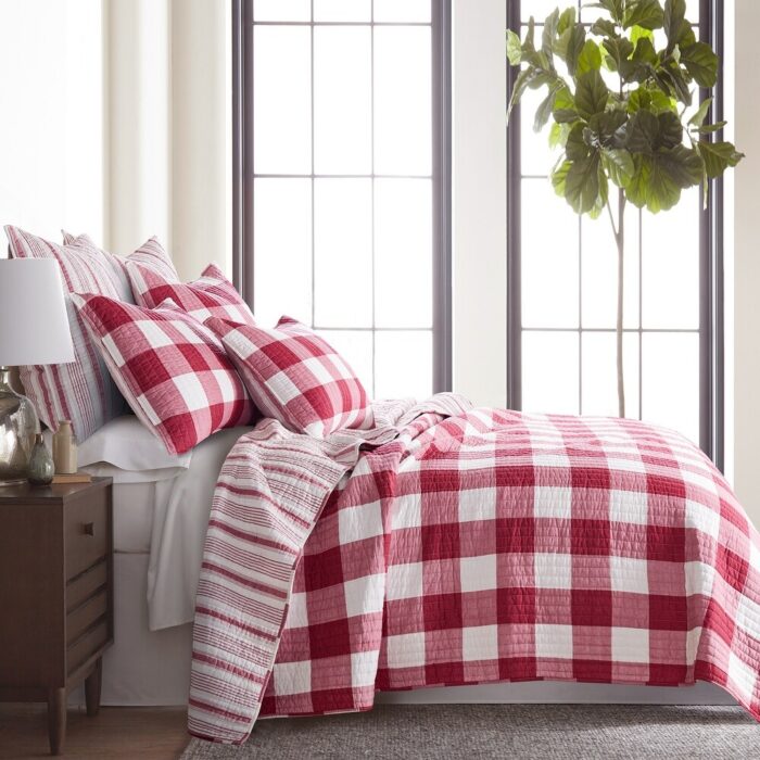 Camden Red Full/Queen Quilt Set - Levtex Home - Image 2