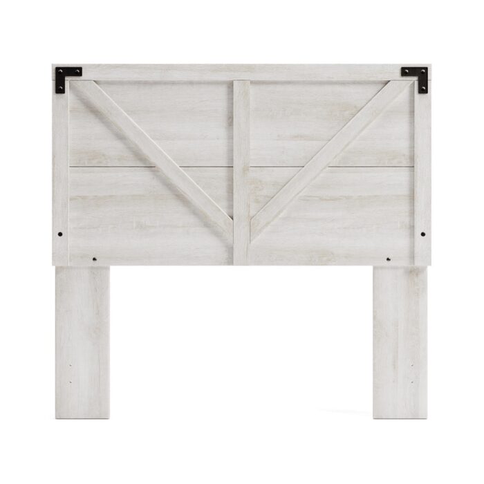 Signature Design by Ashley Shawburn Whitewashed Crossbuck Panel Headboard - Image 2