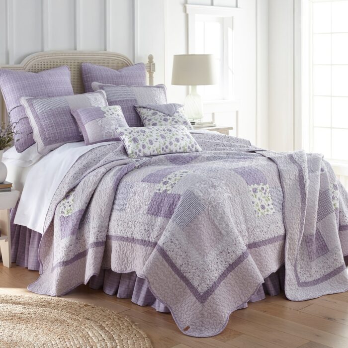 Donna Sharp Lavender Rose Cotton Quilt or Sham - Image 2