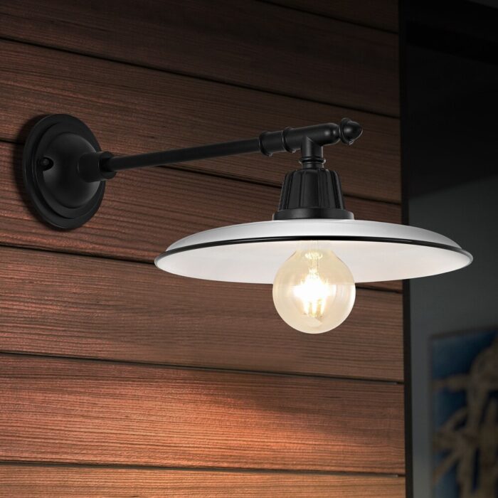 Jasper 12" Farmhouse Indoor/Outdoor LED Victorian Arm Sconce