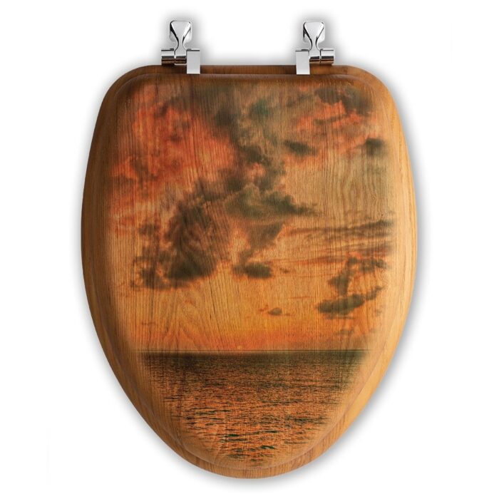 Oak Toilet Seat - Sunset Passion