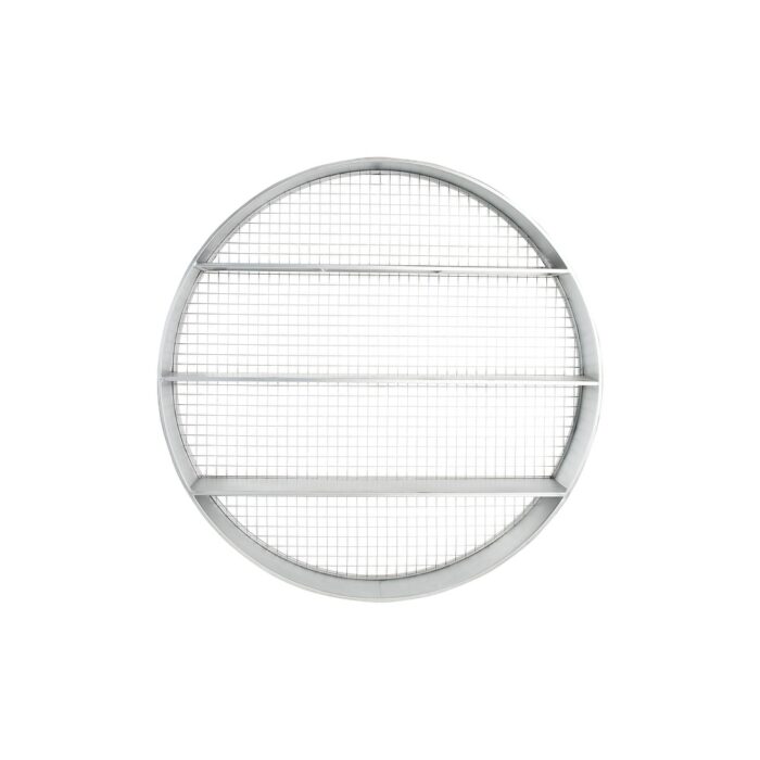 Round Metal Wall Décor with 4 Shelves & Wire Back