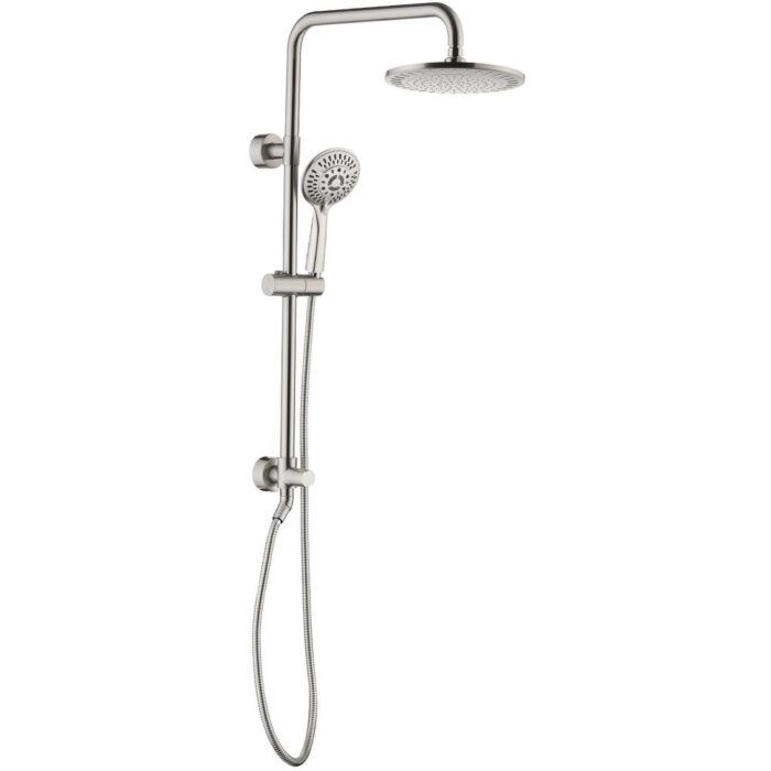 BRIGHT SHOWERS Rain Shower heads system including rainfall shower head and handheld shower head with height adjustable holder - Image 2