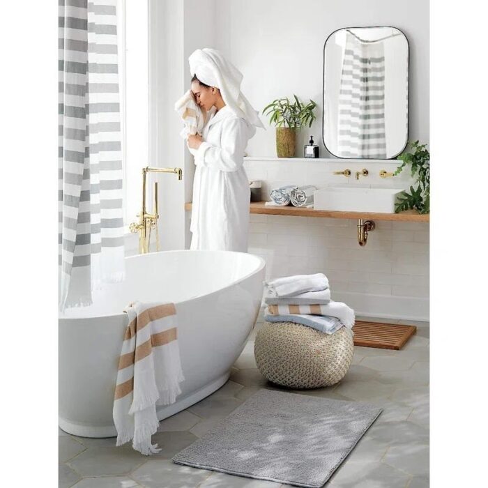 Mid-Century Modern Chic Metal Rounded Wall Mirrors - Image 2