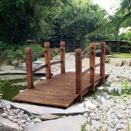 Outdoor Courtyard Anticorrosive Wood Landscape Bridge - Image 2
