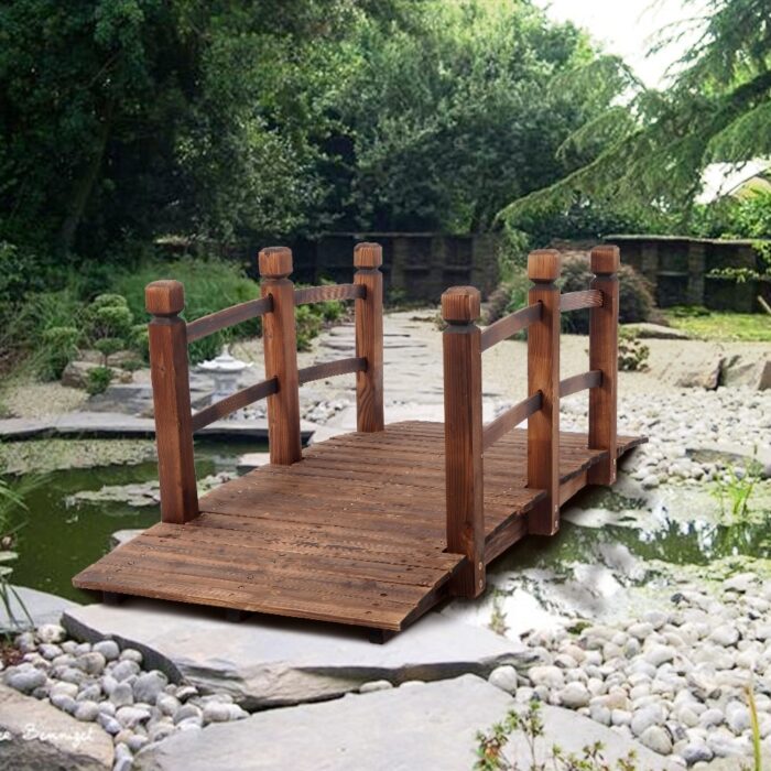 Outdoor Courtyard Anticorrosive Wood Landscape Bridge - Image 2