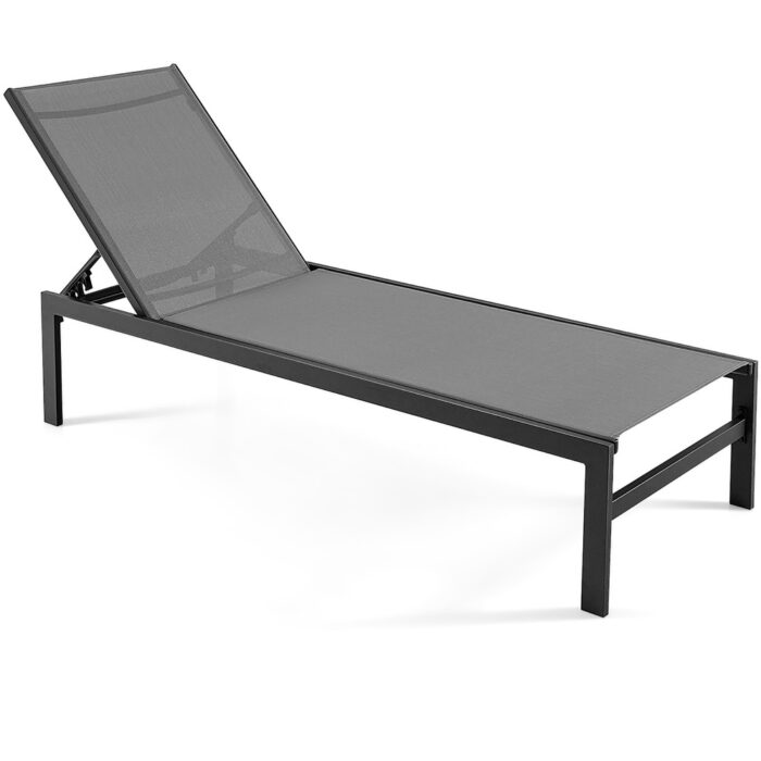 Gymax Patio Chaise Lounge Outdoor Adjustable Lounge Chair W/