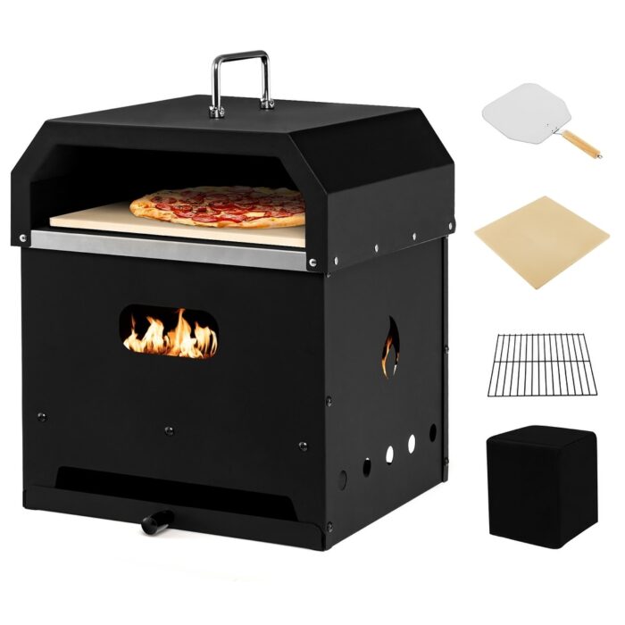 Costway 4-in-1 Multipurpose Outdoor Pizza Oven Wood Fired 2-Layer - See Details
