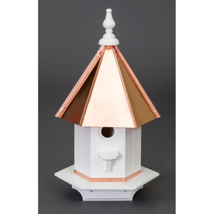 Vinyl Woodpecker House with Copper Roof