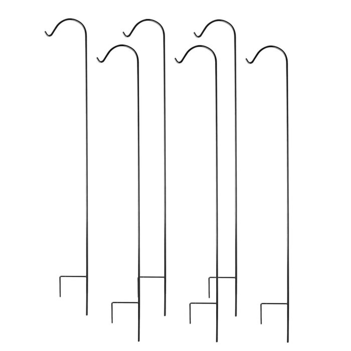 Ashman 92 In Shepherd's Hook Metal Garden Plant Hanger, Black (3 Pack) (2 Pack) - 27