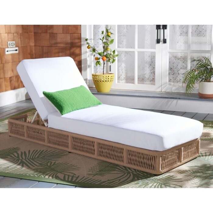 SAFAVIEH Outdoor Gillian Sun Lounger - 74.8" W x 24.8" L x 12.99" H