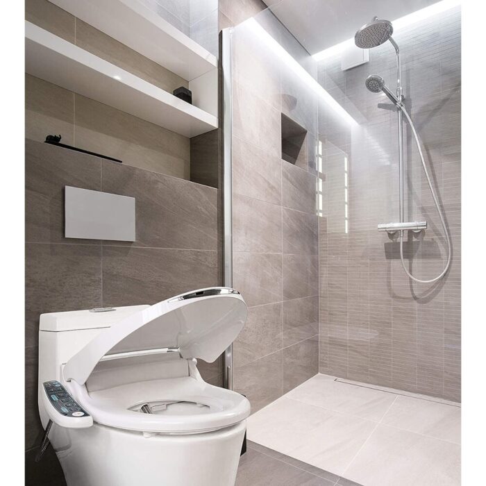 BidetMate 2000 Smart Toilet Seat - Unlimited Heated Water, Seat, Dryer, Remote, Deodorizer - Adjustable/Self-Cleaning - Round - Image 2