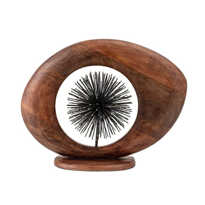 Abstract Decorative Mango Wood Sculpture - 17" x 5" x 13"