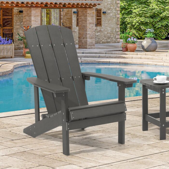 AOOLIMICS Adirondack Weather-Resistant HIPS Patio Plastic Single Chair - Image 2