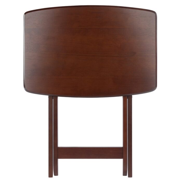 Darryl 5-Pc Snack Table Set, Oversize, Walnut - 23.62 x 15.75 x 25.51 inches - Image 2
