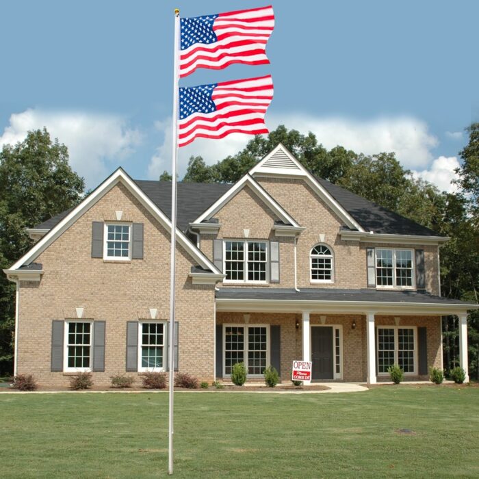 20ft Solemn Outdoor Decoration America Flag Flagpole Kit - Image 2