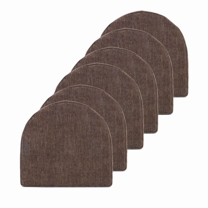 6/12 Pcs Memory Foam Chair Pads with Ties - U-Shape Design - Image 2