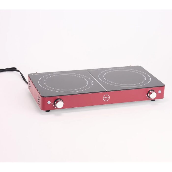 Chop 21 Professional 22" Nonstick Griddle & Dual Burner Cooktop Refurbished - Image 2