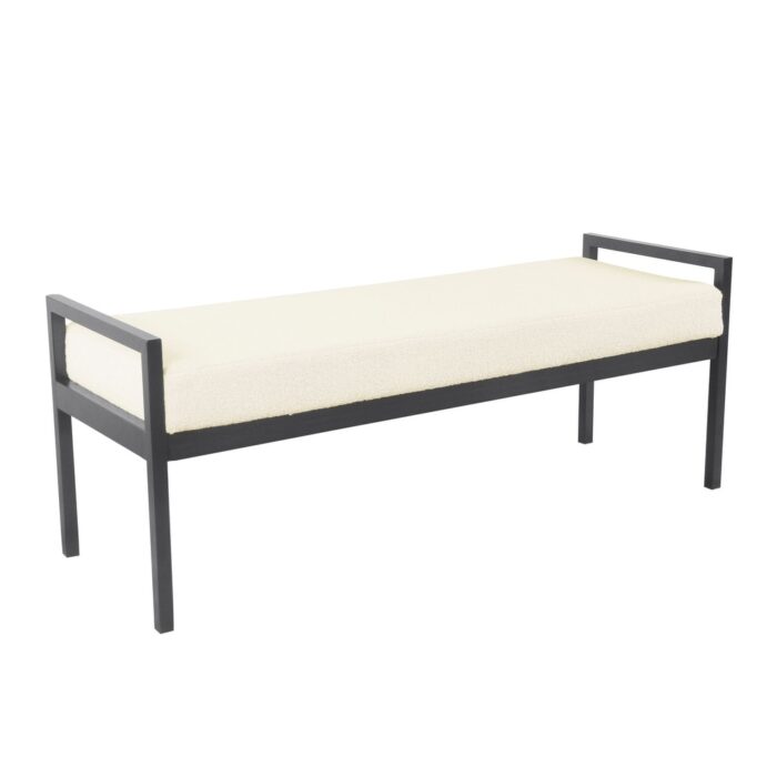 HomePop Modern Metal Bench - Image 2