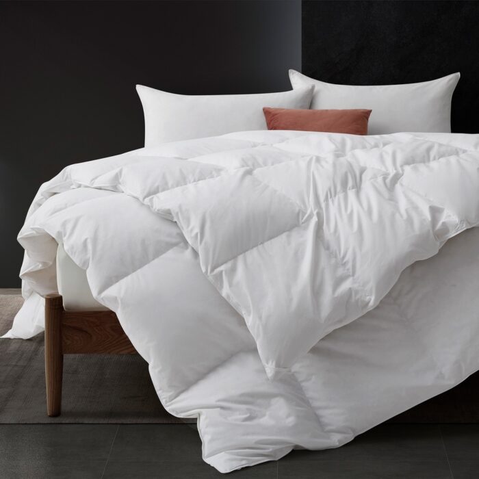 Lightweight & Medium Weight White Goose Feather Down Comforter - Image 2