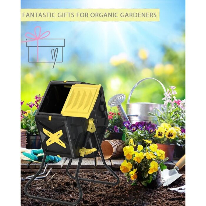 18.5 Gallon Tumbling Compost Bin with BPA Free Materials - Image 2
