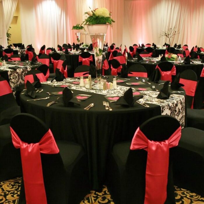 50 PCS Universal Black Chair Covers Stretch Spandex for Wedding Party - 50cmX50cmX100cm - Image 2