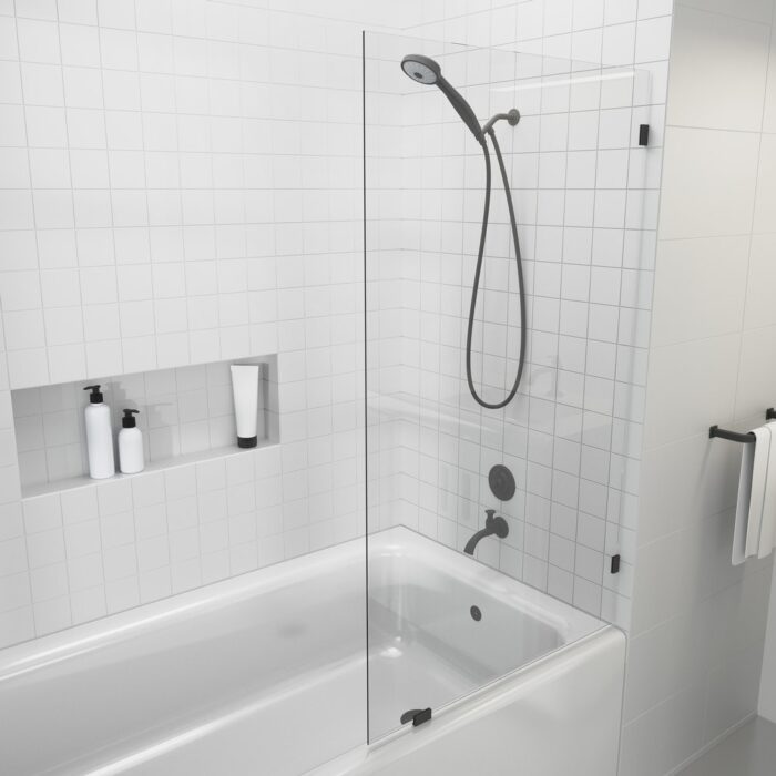 Glass Warehouse 58.25" x 22.5" Frameless Shower Bath Fixed Panel - Image 2