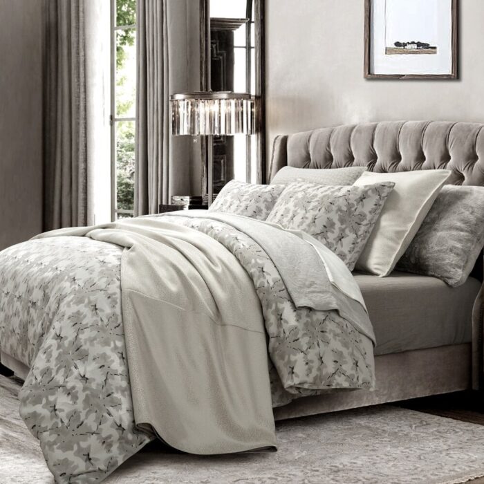 HiEnd Accents Warshack Silver & Gray Inkblot Pillow Sham Set, 2PC - Image 2