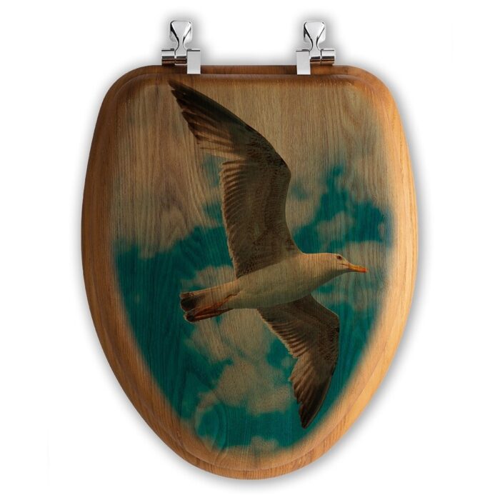 Oak Toilet Seat - Seagull Soar