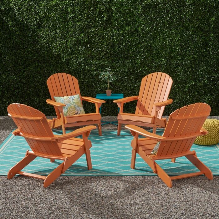 Malibu Outdoor Acacia Wood Adirondack Chair (Set of 4) by Christopher Knight Home - 35.75" W x 29.50" L x 34.25" H