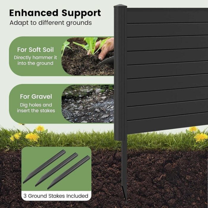 2 Panels Privacy Fence Outdoor Raised Bed Air Conditioner Fence - 2 panels - Image 2