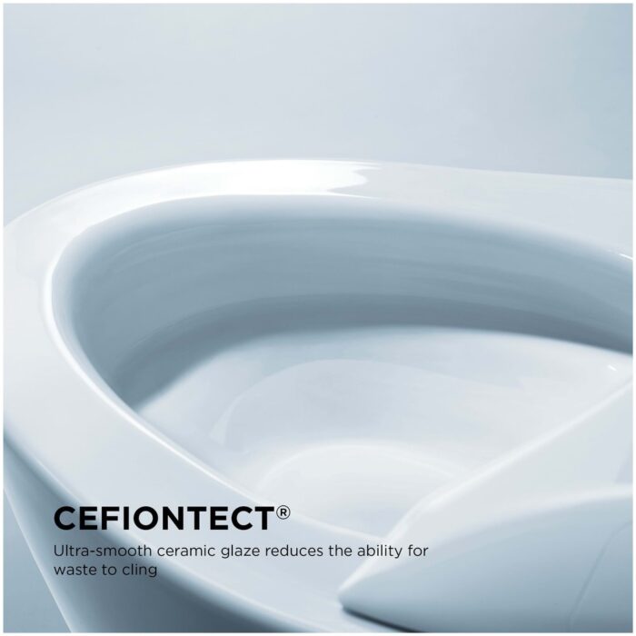 Toto CT428CFG#01 EP Wall Mounted Elongated Chair Height Toilet Bowl Only with Skirted Design and CeFiONtect Less Seat - Image 2