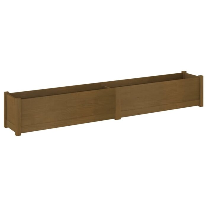 vidaXL Planter Outdoor Patio Raised Garden Bed Flower Box Solid Wood Pine - 78.7"x12.2"x12.2" - Image 2