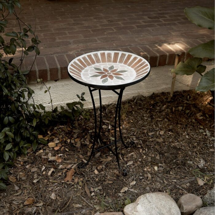 25 Inch Mosaic Birdbath