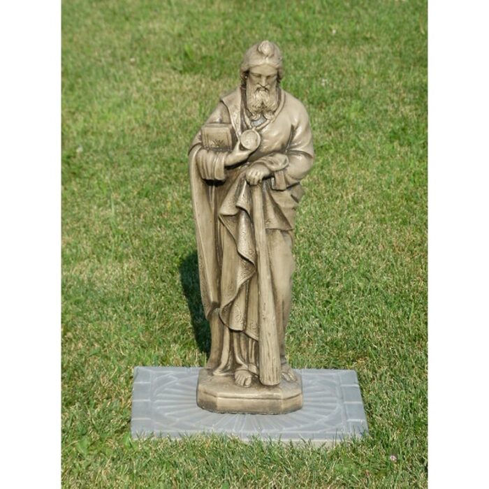 25" Vibrant Unique St. Jude River Rock Outdoor Statue