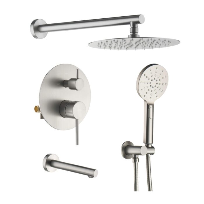 Circular Pressure Balanced 3-Function Shower System with Rough-In Valve - Image 2