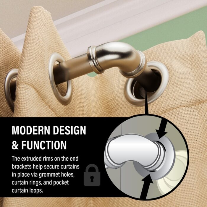 InStyleDesign 1" Blackout Corner Curtain Rod - Image 2