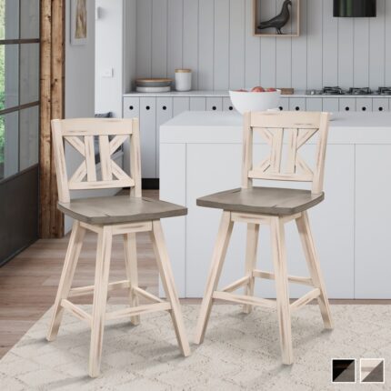 Roux Swivel Counter Height Barstool (Set of 2) - Image 2