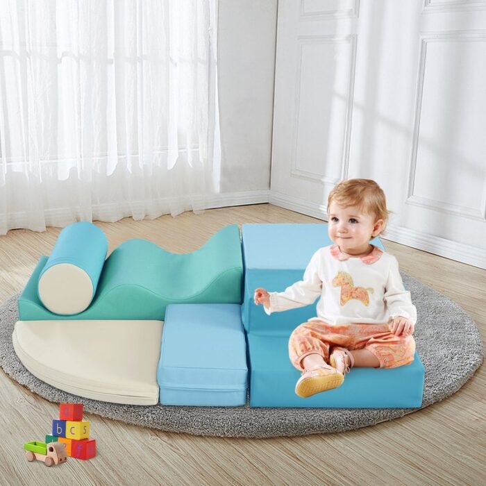 Soft Climb and Crawl Foam Playset 6 in 1, Kids Climb and Crawl Playground - Image 2