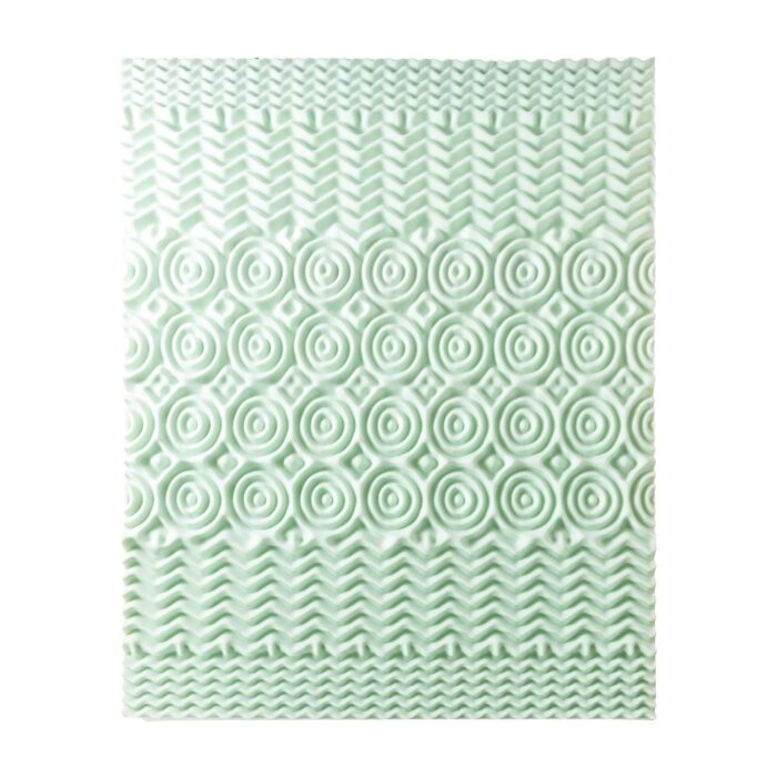 4 Inch 5-Zone Memory Foam Mattress Topper with Calming Green Tea Infusion - Image 2