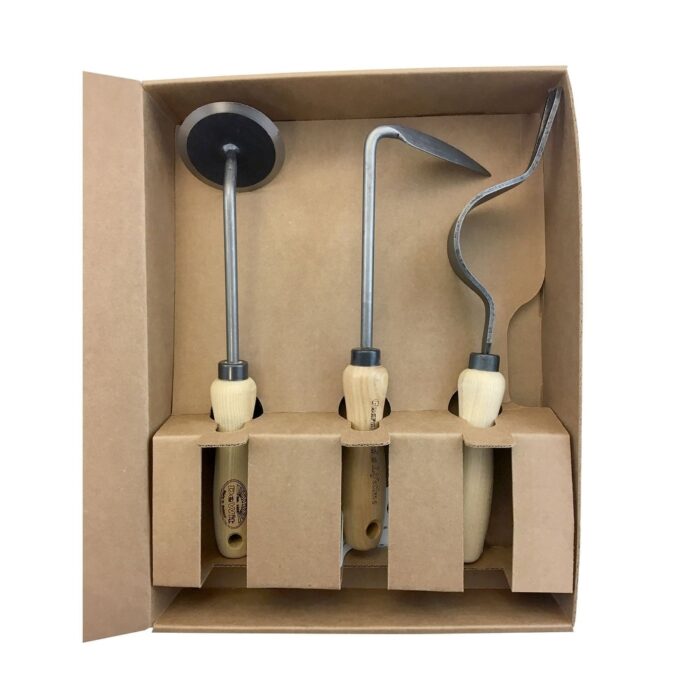 DeWit Tool Gift Set - 3 Piece Weeding - Disc Weeder, RIgh Hand Cape Cod Weeder and the Weedpopper